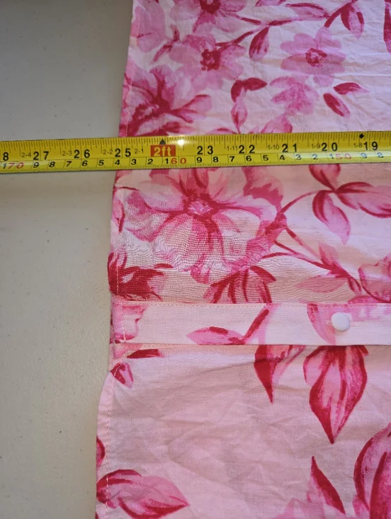 Zara Pink and Red Floral Cotton Blouse L - Picture 8 of 8